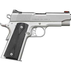 Kimber Mfg.,inc 3200052CA Stainless Pro Carry II (CA) 45 ACP 7+1 4" Stainless Steel Slide Satin Silver Black Synthetic Double Diamond Checkering Grip