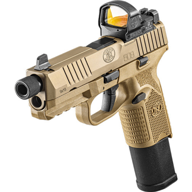FN 509M TACTICAL 9MM HOLOSUN - 407C 1-24RD & 1-15RD MAG FDE