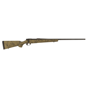 Howa HHS45533 M1500 HS Precision 6.5 PRC 3+1 24" Threaded Barrel, Black Steel Receiver, Green w/Black Webbing HS Precision Synthetic Stock