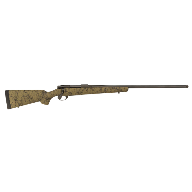 Howa HHS45533 M1500 HS Precision 6.5 PRC 3+1 24" Threaded Barrel, Black Steel Receiver, Green w/Black Webbing HS Precision Synthetic Stock