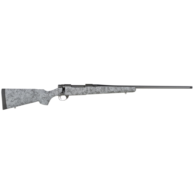 Howa HHS43531 M1500 HS Precision 300 PRC 3+1 24" Threaded Barrel, Black Steel Receiver, Gray w/Black Webbing HS Precision Synthetic Stock