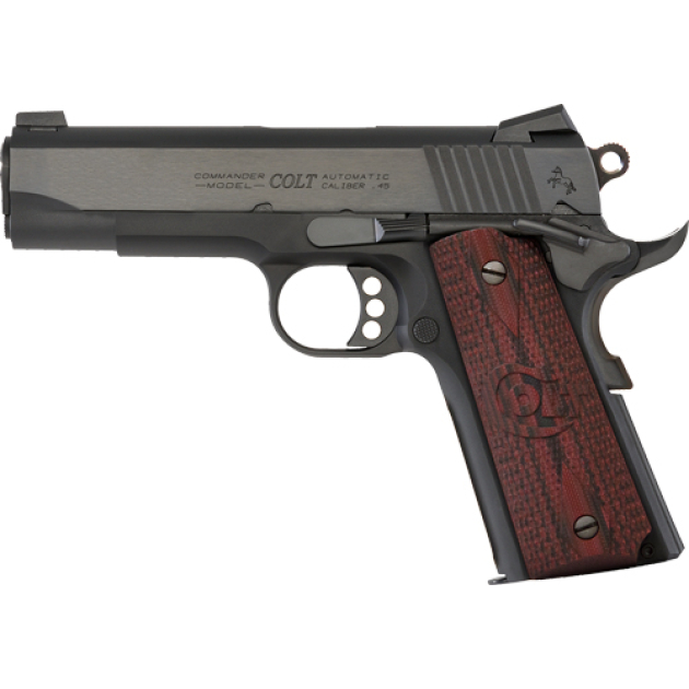 COLT LW COMMANDER 45ACP - 8-SHOT BLUED G10 GRIPS