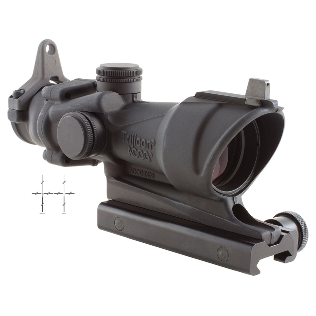 Trijicon 100092 ACOG Black Hardcoat Anodized 4x32mm Illuminated Amber Crosshair .308/7.62 BDC Reticle