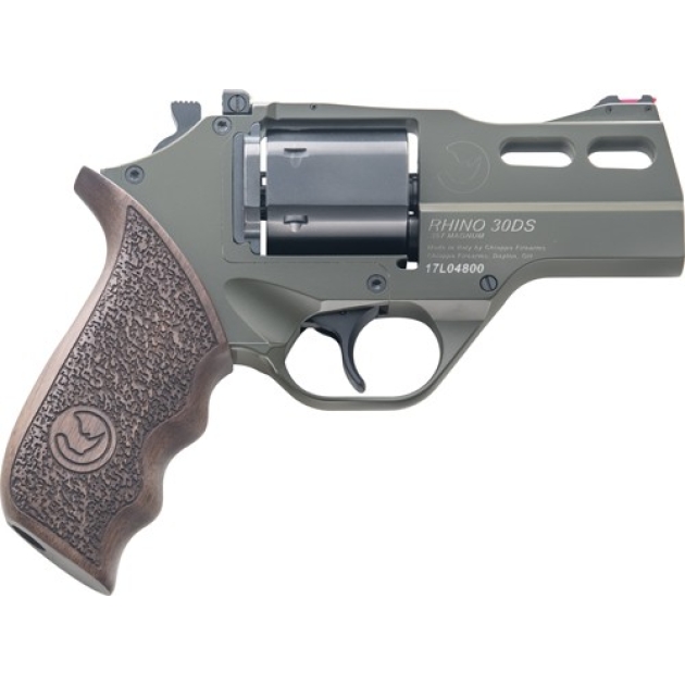CHIAPPA RHINO 30DS 357MAG - 3" ADJ. SIGHT ODG/WALNUT