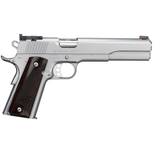 Kimber Mfg, Inc 3000373 Target Long Slide 45 ACP 7+1 6" Stainless Match Grade Barrel, Satin Silver Long/Serrated Stainless Steel Slide, Satin Silver Stainless Steel Frame w/Beavertail, Rosewood Grip