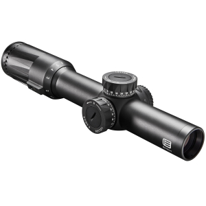 Eotech VDU16FFSR1G Vudu FFP Black Hardcoat Anodized 1-6x 24mm 30mm Tube Illuminated Green SR1-MRAD Reticle Features Throw Lever