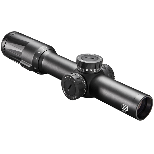 Eotech VDU16FFSR1G Vudu FFP Black Hardcoat Anodized 1-6x 24mm 30mm Tube Illuminated Green SR1-MRAD Reticle Features Throw Lever