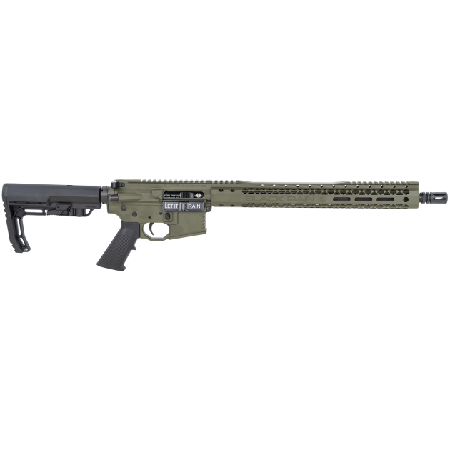 Black Rain BRO-20110401 Billet  5.56x45mm NATO 16" 30+1 OD Green Cerakote Black 6 Position MFT Minimalist Stock Black MFT Grip Right Hand