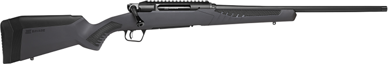 Savage Arms 57905 Impulse Driven Hunter 308 Win 4+1 18" Threaded, Matte Black Barrel/Rec, Gray Stock with Black Rubber Cheek Piece and Grips, Straight Pull Bolt
