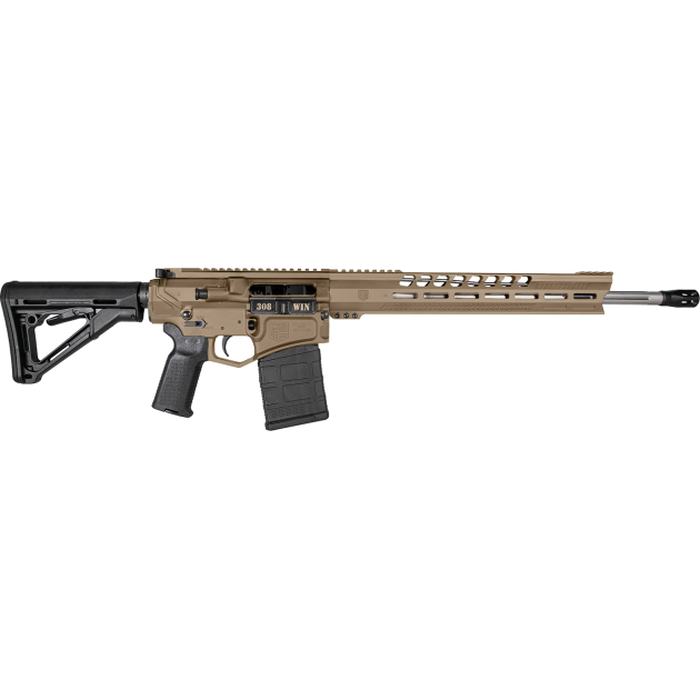 Diamondback DB1032C061 DB10  308 Win 18" 20+1 Flat Dark Earth Adjustable Magpul CTR Stock Black Magpul MOE K2 Grip with Black Gold Lower 15" M-Lok