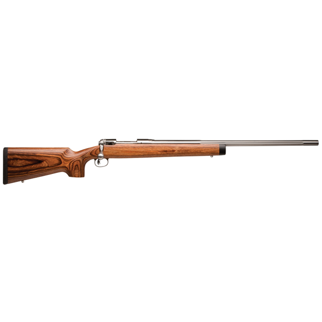 Savage Arms 01269 12 BVSS 223 Rem Caliber with 4+1 Capacity, 26" Barrel, Matte Stainless Metal Finish & Natural Brown Laminate Stock Right Hand (Full Size)