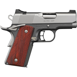 Kimber Mfg, Inc 3000256 CDP Ultra 9mm Luger 8+1 3" Stainless Match Grade, Barrel Kimpro II Silver Serrated Stainless Steel Slide, Kimpro II Gray Aluminum Frame w/Beavertail, Rosewood Grip