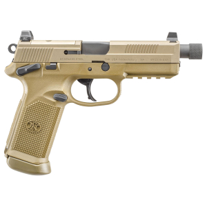 FN 66968 FNX Tactical 45 ACP  5.30" Threaded Barrel 15+1, Flat Dark Earth, Manual Safety, Night Sights