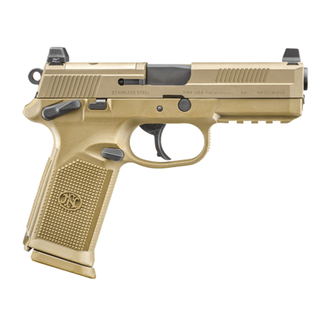 FN 66100223 FNX Tactical 45 ACP 10+1 4.50" Black Steel Barrel, Flat Dark Earth