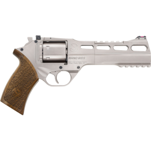 CHIAPPA RHINO 60SA 357MAG - 6" ADJ. SIGHT NICKEL/WALNUT