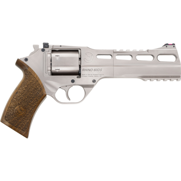 CHIAPPA RHINO 60SA 357MAG - 6" ADJ. SIGHT NICKEL/WALNUT