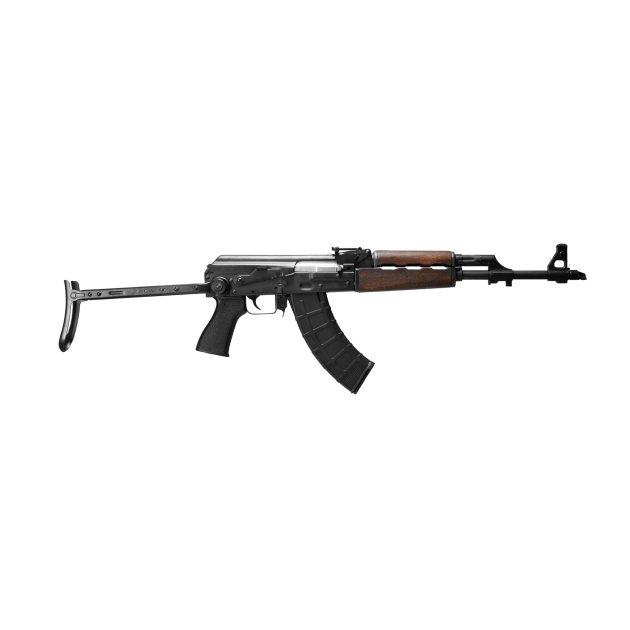 Zastava ZPAPM70 AK-47 Rifle BULGED TRUNNION 1.5MM RECEIVER - Battle Worn Dark Walnut | 7.62x39 | 16.3" Chrome Lined Barrel | Underfolder Stock