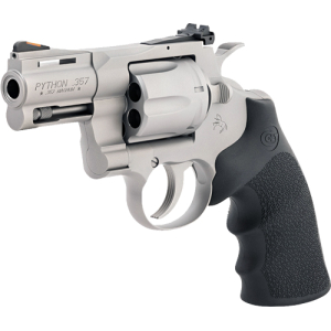 COLT PYTHON 357MAG 3" SS BEAD - BLASTED ADJ SIGHT HOGUE GRIPS
