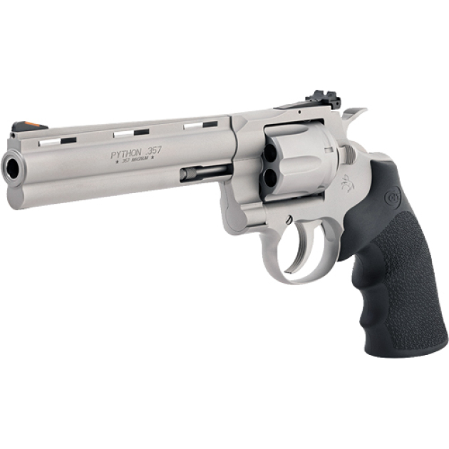 COLT PYTHON 357MAG 6" SS BEAD - BLASTED ADJ SIGHT HOGUE GRIPS