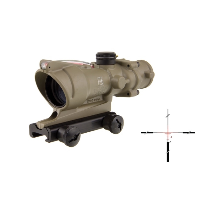 TRIJICON ACOG 4X32 .223 FDE BAC RED
