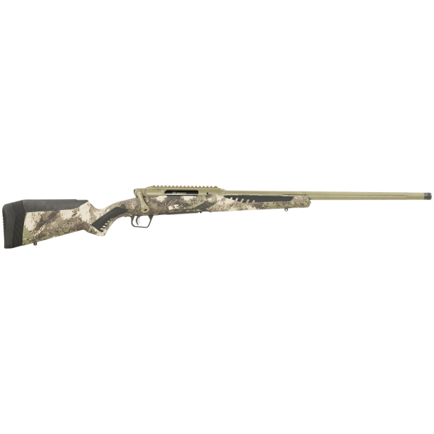 Savage Arms 58027 Impulse Big Game 300 WSM 2+1 24" Threaded, Hazel Green Barrel/Rec, Woodland Camo AccuStock with AccuFit, Includes Detachable Box Mag