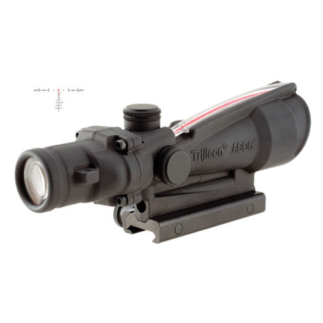 Trijicon 100154 ACOG Black Hardcoat Anodized 3.5x35mm Illuminated Red Horseshoe .308/7.62 BDC Reticle