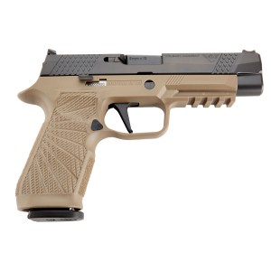Wilson Combat SIGWCP320F9T P320  9mm Luger 17+1 4.70" Black Steel Barrel, Black DLC Serrated Stainless Steel Slide, Tan Polymer Frame w/Picatinny Rail, Tan Polymer Grip
