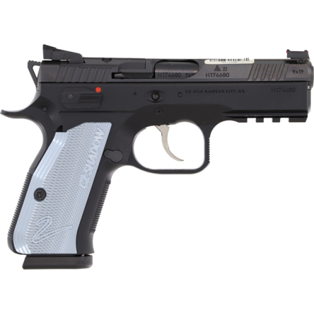 CZ SHADOW 2 COMPACT OR 9MM FS - 15-SHOT BLK NITRIDE GREY GRIP