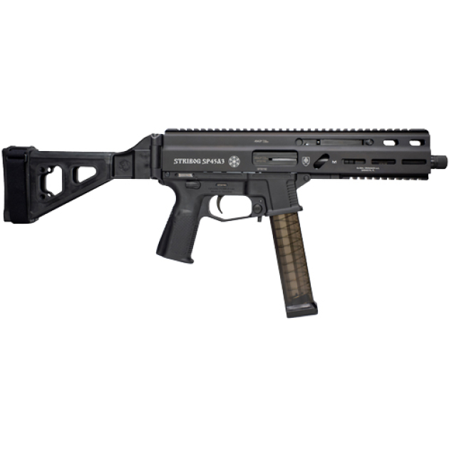 GRAND POWER STRIBOG SP45A3 - 45ACP 8" BBL 20RD W/BRACE BLK