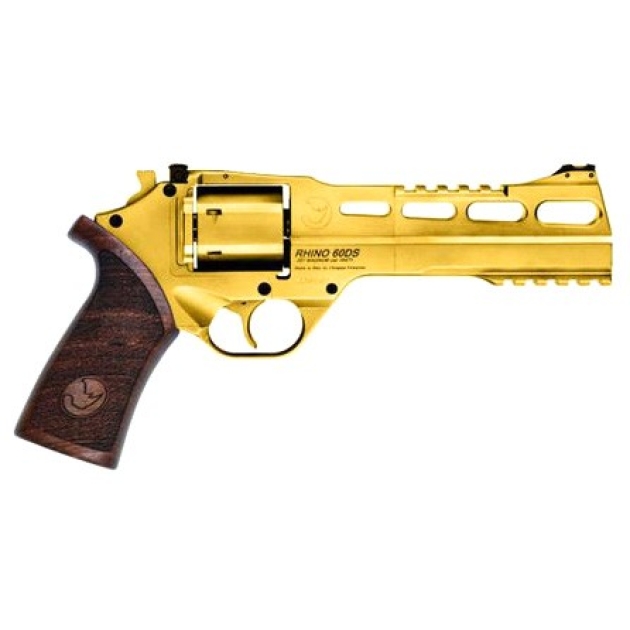 CHIAPPA RHINO 60DS 357MAG - 6" ADJ. SIGHT GOLD/WALNUT.