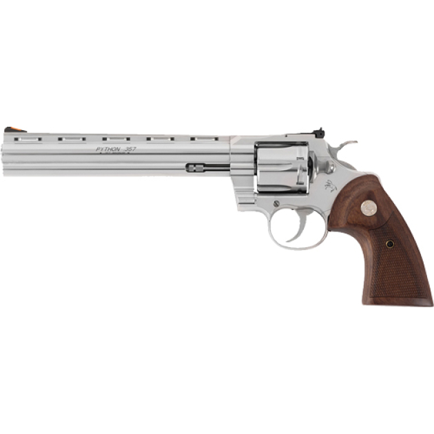 COLT PYTHON 357MAG 8" SS - ADJ SIGHT WALNUT