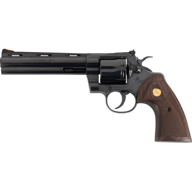 COLT PYTHON 357MAG 6" - BLUED WALNUT W/GOLD MEDALLION