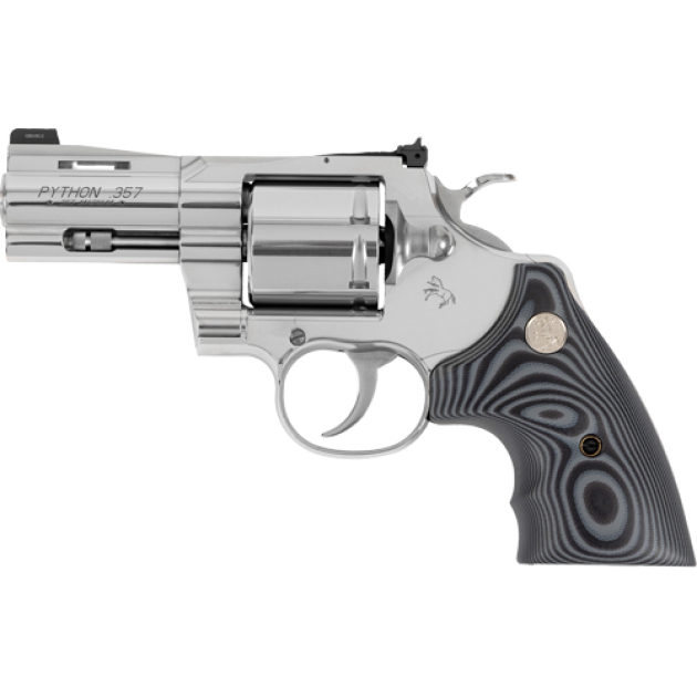 COLT PYTHON 357MAG 3" SS - COMBAT ELITE FRONT NIGHT SIGHT