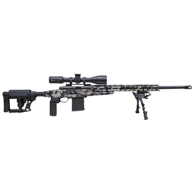 Howa HCRA308SKY M1500 APC Chassis 308 Win 24" Heavy Barrel 10+1 (3), Kryptek Skyfall Camo, Luth-AR MBA-4 Stock with Aluminum Chassis, 4-16x50 Scope, Bipod & 2 Grips