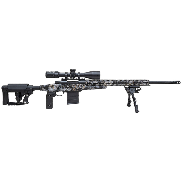 Howa HCRA65CSKY M1500 APC Chassis 6.5 Creedmoor 24" Heavy Barrel 10+1 (3), Kryptek Skyfall Camo, Luth-AR MBA-4 Stock with Aluminum Chassis, 4-16x50 Scope, Bipod & 2 Grips