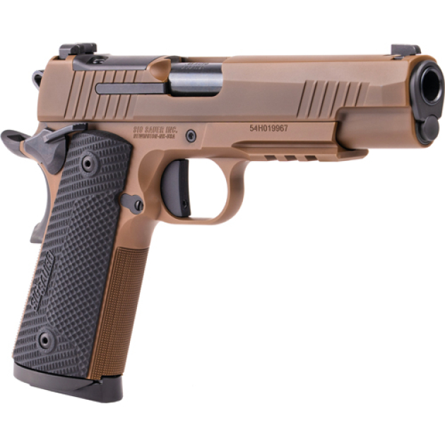 SIG 1911 X 45ACP 5" XRAY-3 - OR (2)8RD G10 STEEL COYOTE