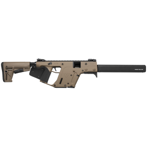 Kriss USA KV45CFD22 Vector CRB G2 45 ACP 10+1 16" Black Barrel Shroud, FDE Rec & Fixed Stock, Black California Paddle Grip, Flip Up Sights