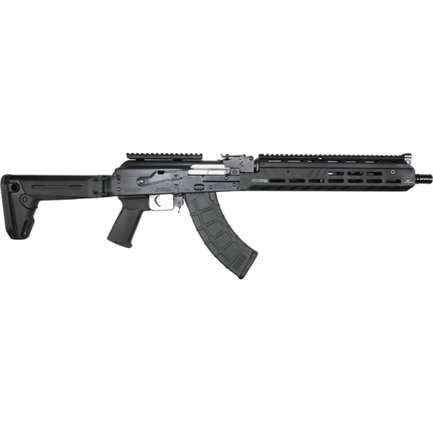 Zastava ZPAPM70 AK47 Rifle BULGED TRUNNION 1.5MM RECEIVER - Black | 7.62x39 | 16.3" Chrome Lined Barrel | Extended M-LOK Handguard | Folding Stock | Installed Scope Mount