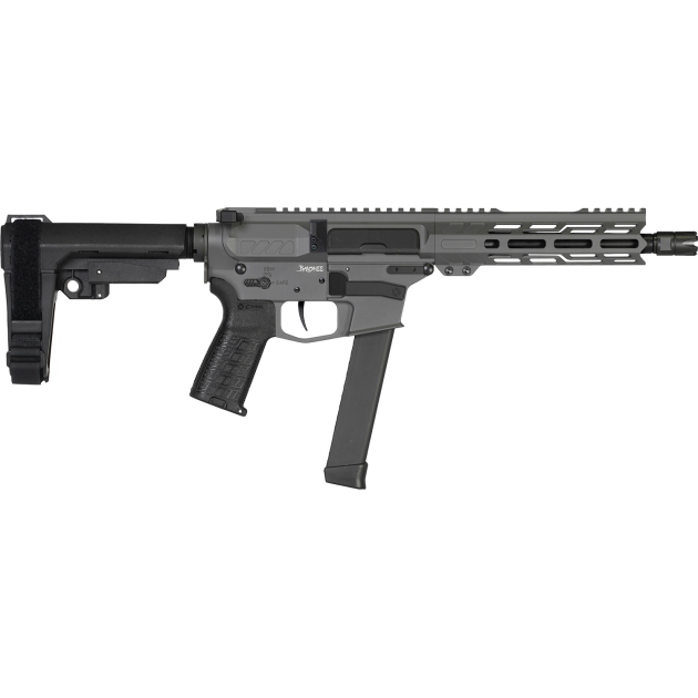 CMMG 99A3B0FTNG Banshee MKGS 9mm Luger 33+1 8" Black Nitride Medium Taper Threaded Barrel, EML 7" M-LOK Handguards, Tungsten Cerakote Aluminum Picatinny Rail Receiver, CMMG Zeroed Grips