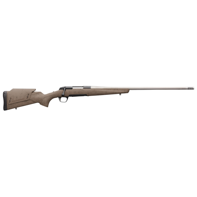 Browning 035513297 X-Bolt Western Hunter 300 PRC 3+1 26" MB Matte Blued Spider Webbed Flat Dark Earth Cerakote Hard Core Fiber-Fusion with Adjustable Comb Stock Right Hand (Full Size)