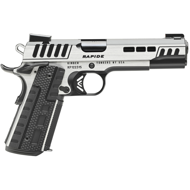 Kimber Mfg.,inc 3000421  Rapide Scorpius 9mm 9+1 5" Black KimPro II w/ Brush Polished Flats Stainless Steel Slide G10 Grip