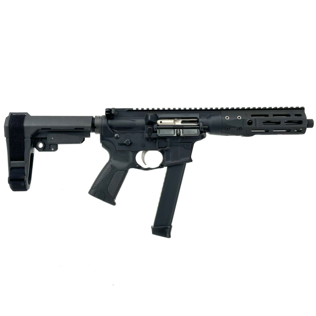 LWRC IC-9 AR Pistol - Black | 9mm | 8.5" Threaded Barrel | SBA3 Brace | Accepts Glock Mags