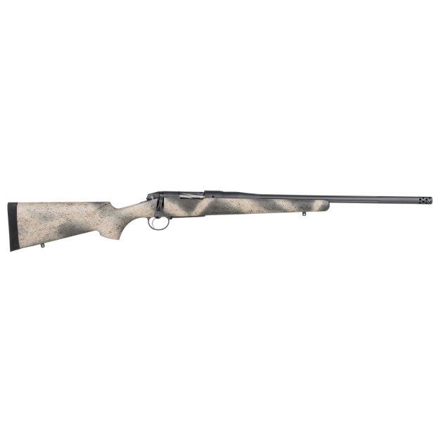 Bergara Rifles BPR33308 Premier Highlander 308 Win 4+1 20" Sniper Gray Cerakote Fluted Barrel, Sniper Gray Cerakote Stainless Steel Receiver, Woodland Camo Grayboe Stock