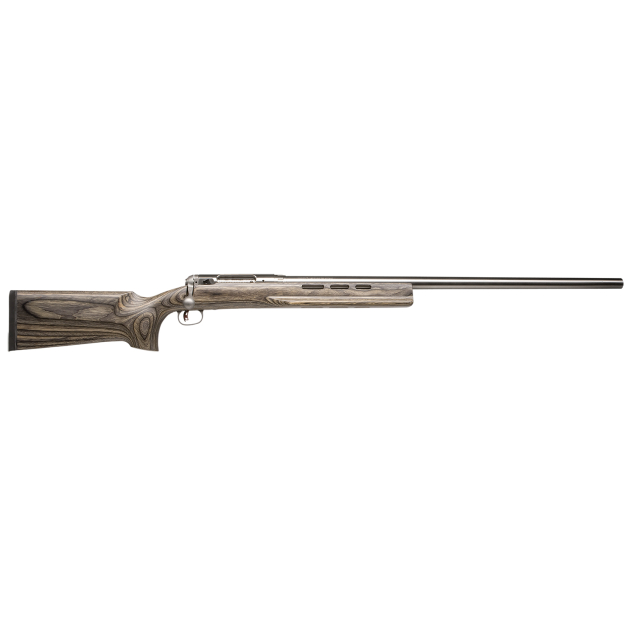 Savage Arms 18615 12 Benchrest 308 Win Caliber with 1rd Capacity, 29" 1:12" Twist Barrel, Matte Stainless Metal Finish & Gray Laminate Stock Right Hand (Full Size)