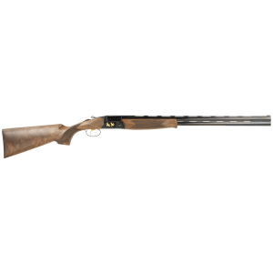F.A.I.R. FRSLX600BL1628 SLX 600  16 Gauge 2.75" 2rd 28" O/U, Black Barrel/Gold Inlay Engraved Rec, Walnut Furniture, Fiber Optic Sight, Technichoke XP50 Chokes