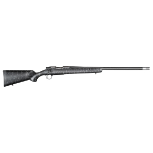 Christensen Arms CA10299414411 Ridgeline  308 Win 4+1 24" Carbon Fiber/Threaded Barrel, Tungsten Gray Cerakote, Black with Gray Webbing Stock