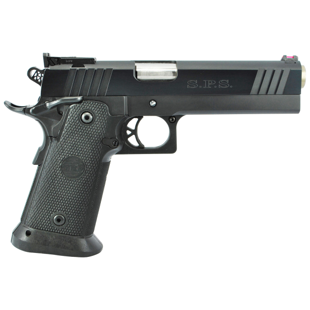 TriStar 85675 SPS Pantera 1911 9mm Luger 18+1, 5" Stainless Steel Barrel, Black Chrome Serrated Steel Slide, Black Steel Frame w/Beavertail, Black Polymer Grip
