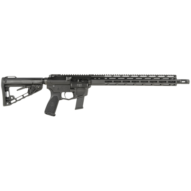 Wilson Combat TRAR9GB91610 AR9G Carbine 9mm Luger 17+1 16" Black Match Grade Threaded Barrel, Black Armor-Tuff Aluminum Receiver, M-LOK Handguard, Black Synthetic Rogers Super-Stoc w/Cam-Lock Stock