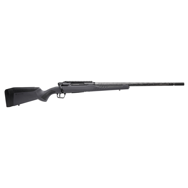 Savage Arms 57897 Impulse Mountain Hunter 6.5 PRC 2+1 24" Threaded Proof Research Carbon Fiber Barrel, Gray AccuStock with Black Rubber Cheek Piece and Grips