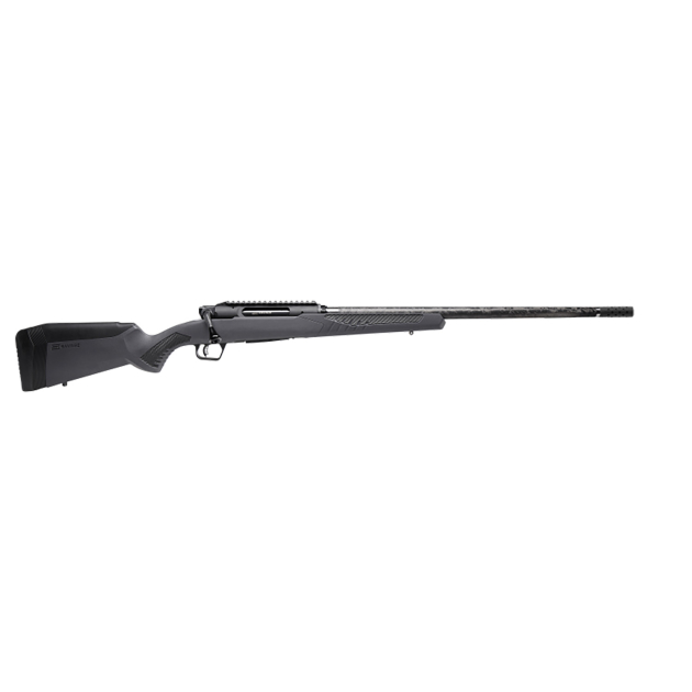 Savage Arms 57900 Impulse Mountain Hunter 28 Nosler 2+1 24" Threaded Proof Research Carbon Fiber Barrel, Gray AccuStock with Black Rubber Cheek Piece and Grips